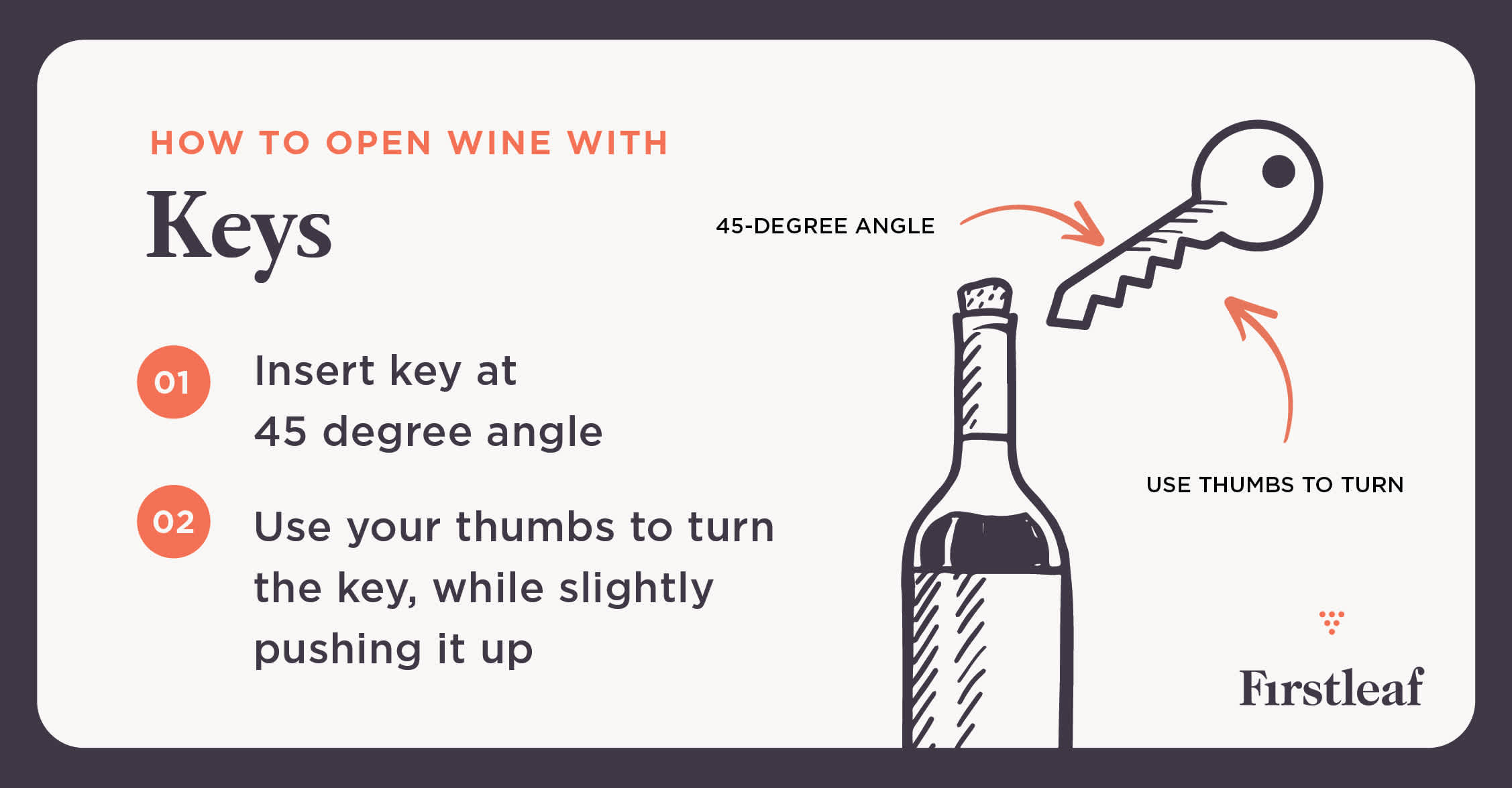 How to Open Wine with Keys