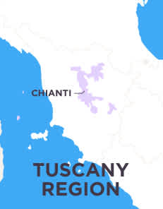 Chianti is located in Tuscany, Italy