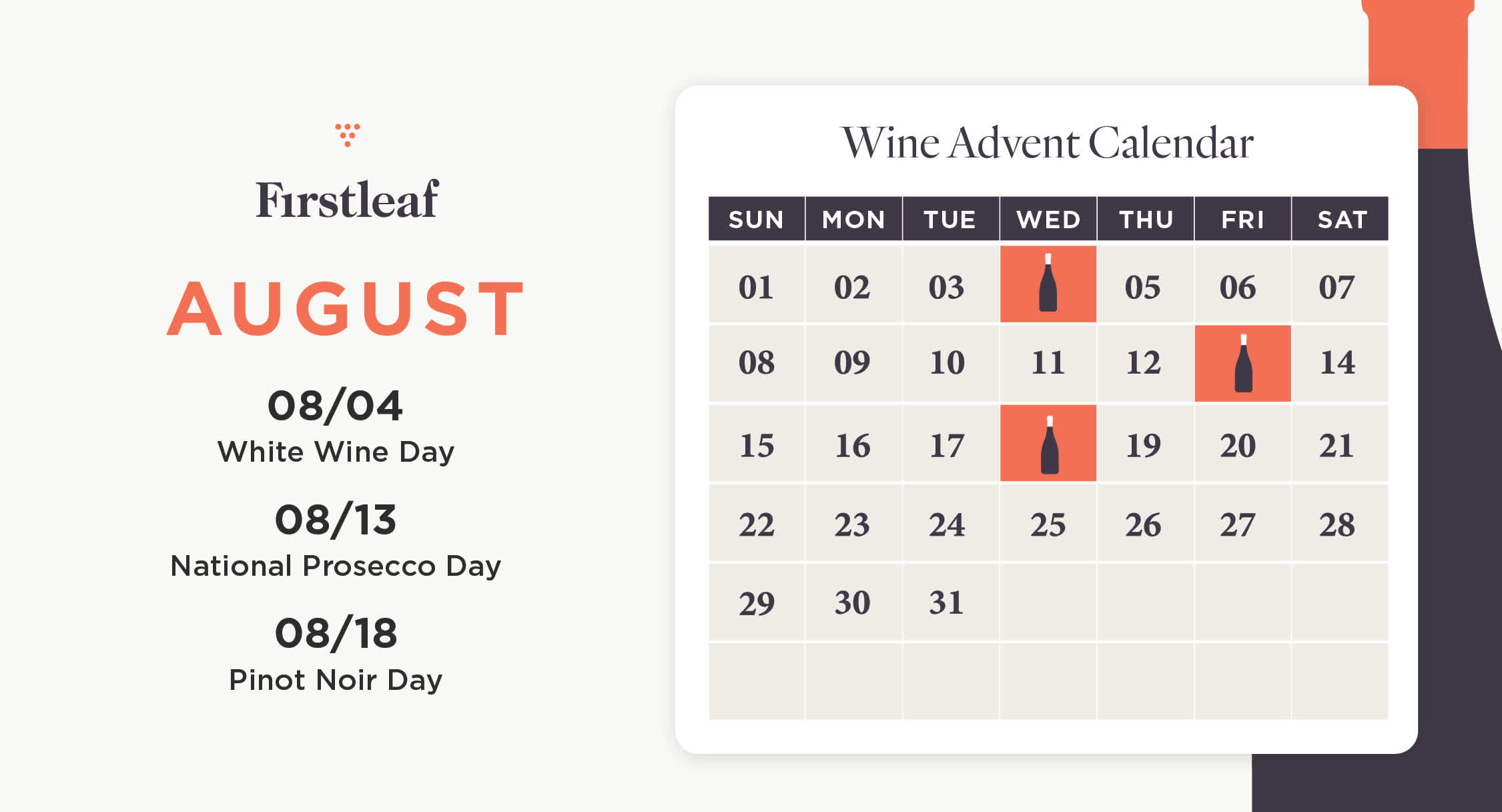 August 2021 Wine Holiday Calendar
