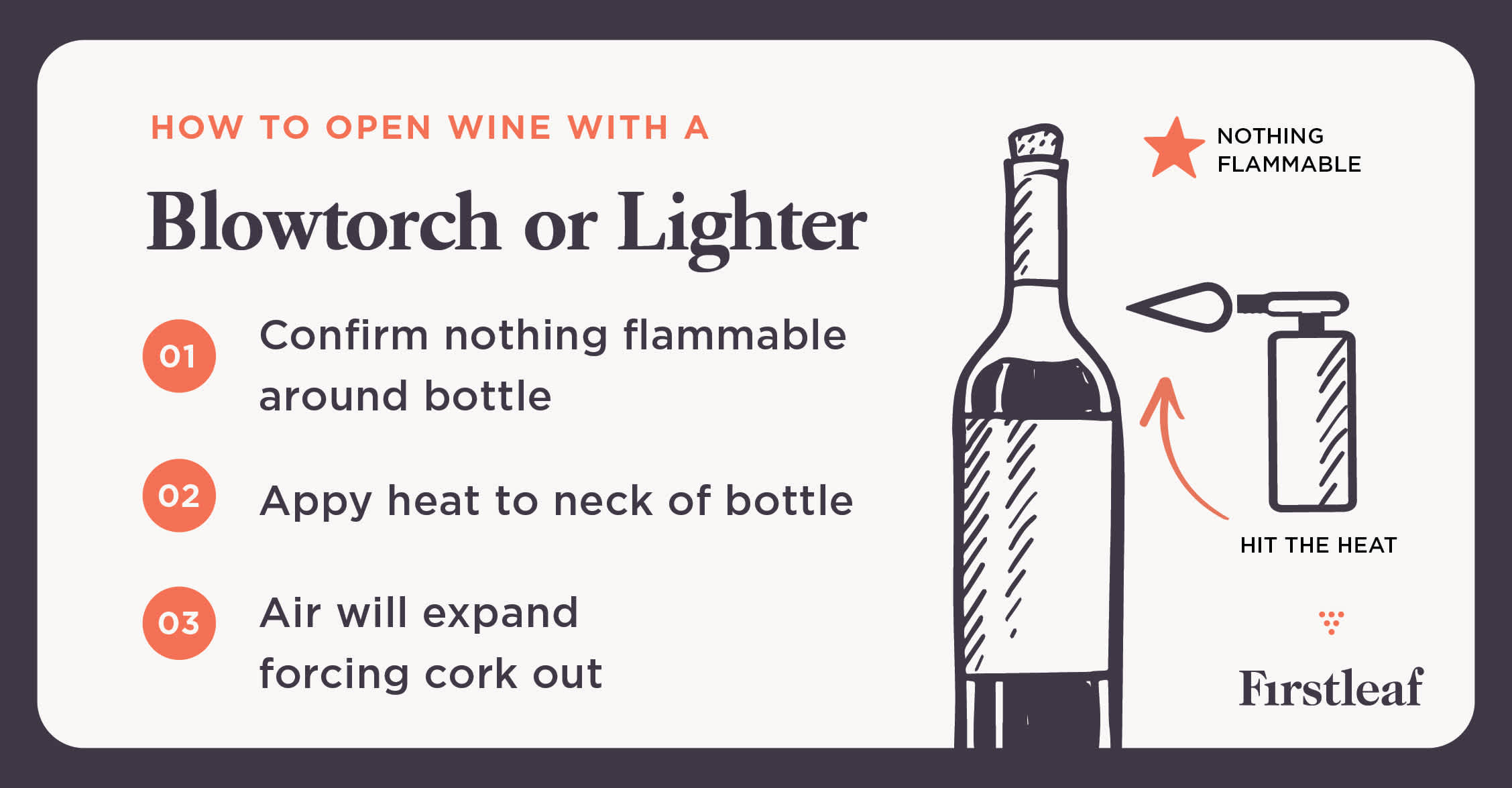How to Open Wine with a Blowtorch