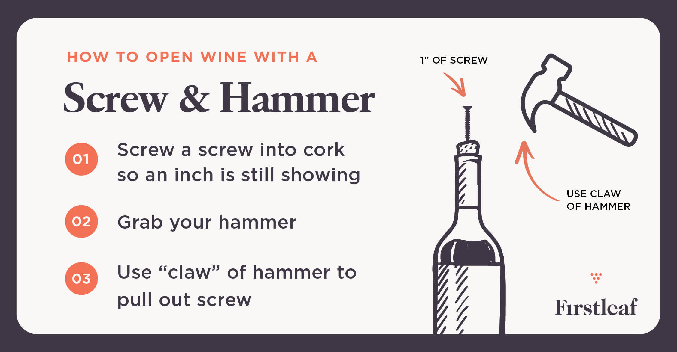 How to Open Wine with Screw&Hammer