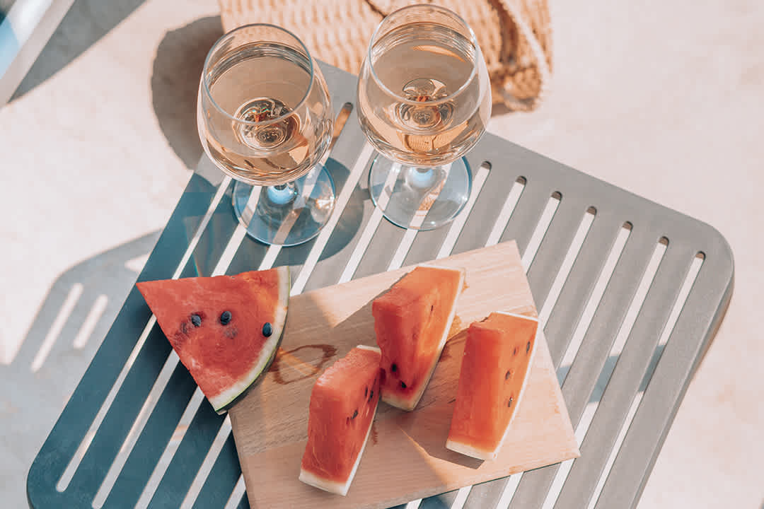 Refreshing rosé wine is the perfect pairing for warm summer days.