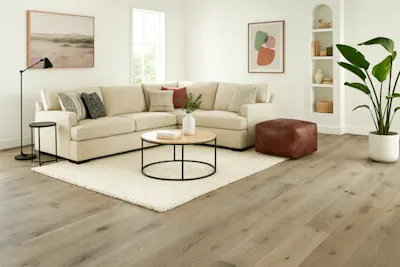 Engineered hardwood flooring installation in Boston home
