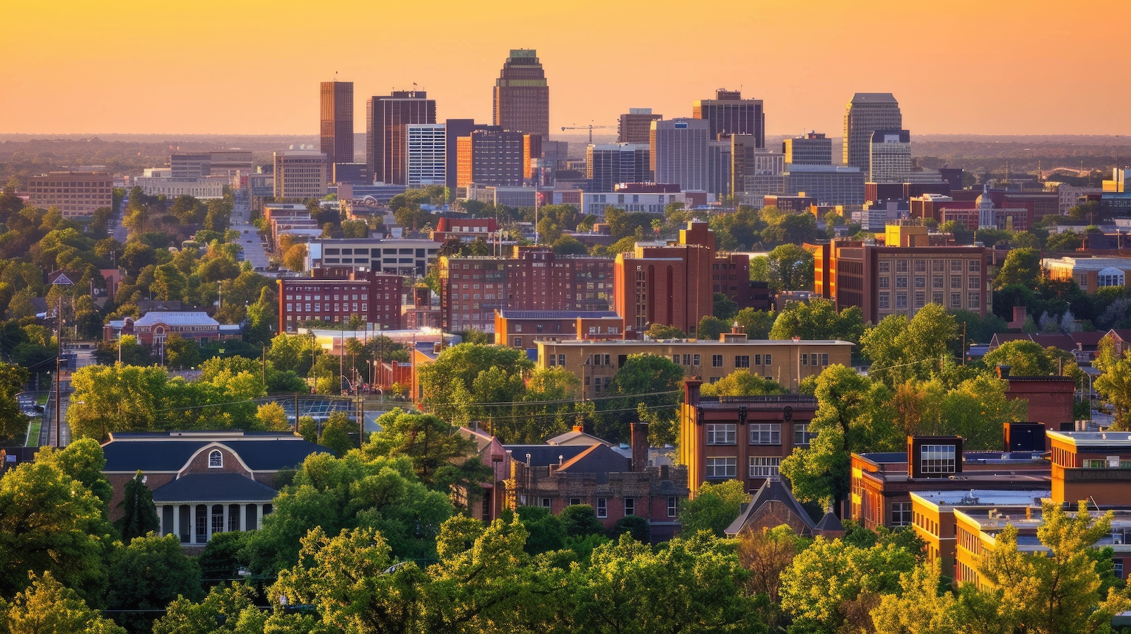 Birmingham, Alabama afternoon skyline.