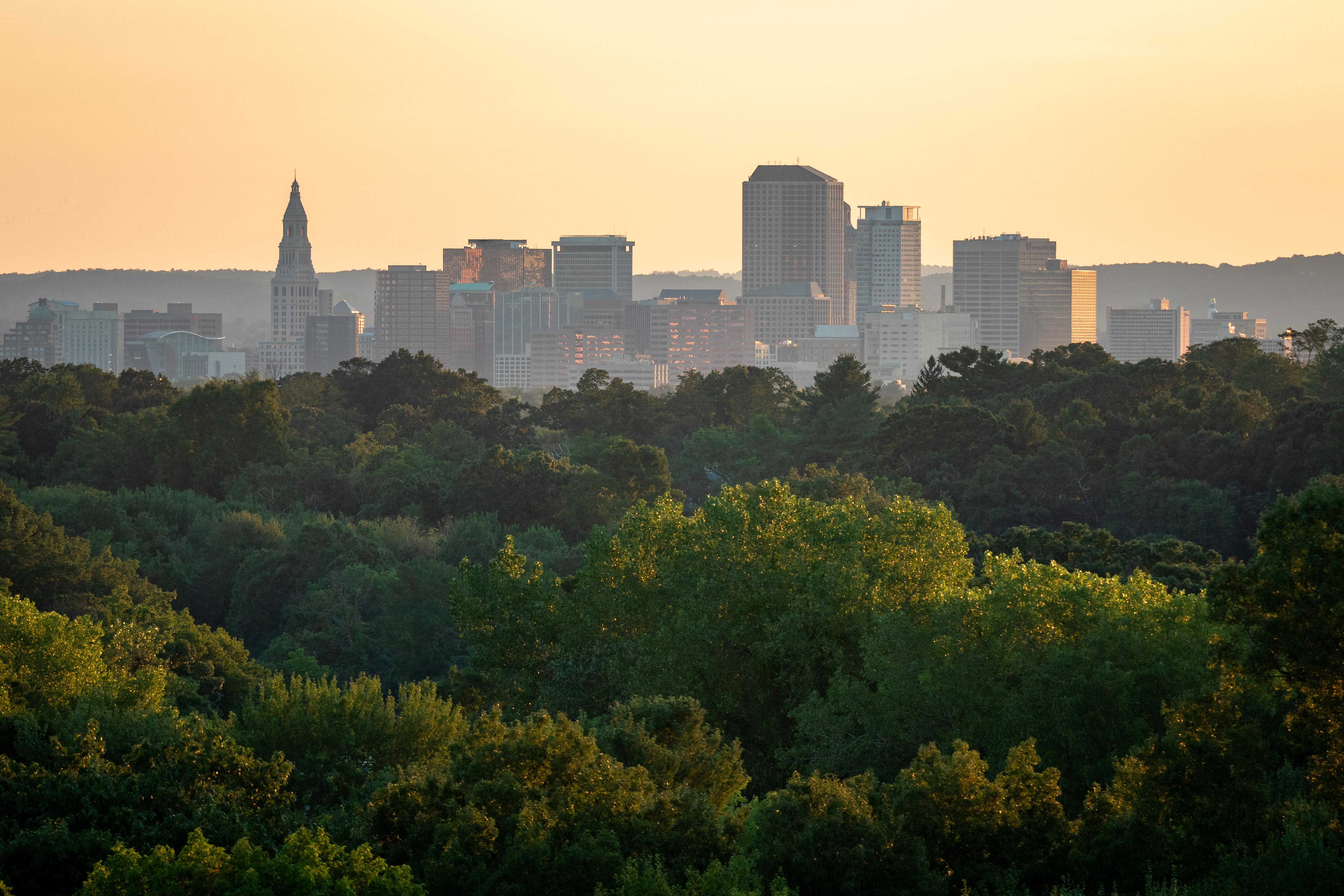 City skyline of Hartford, CT