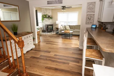 LVT flooring in South Boston condo kitchen