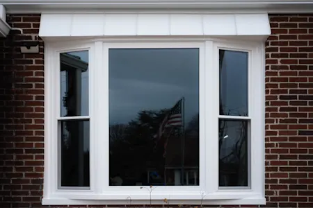 New double-hung windows in Newton living room