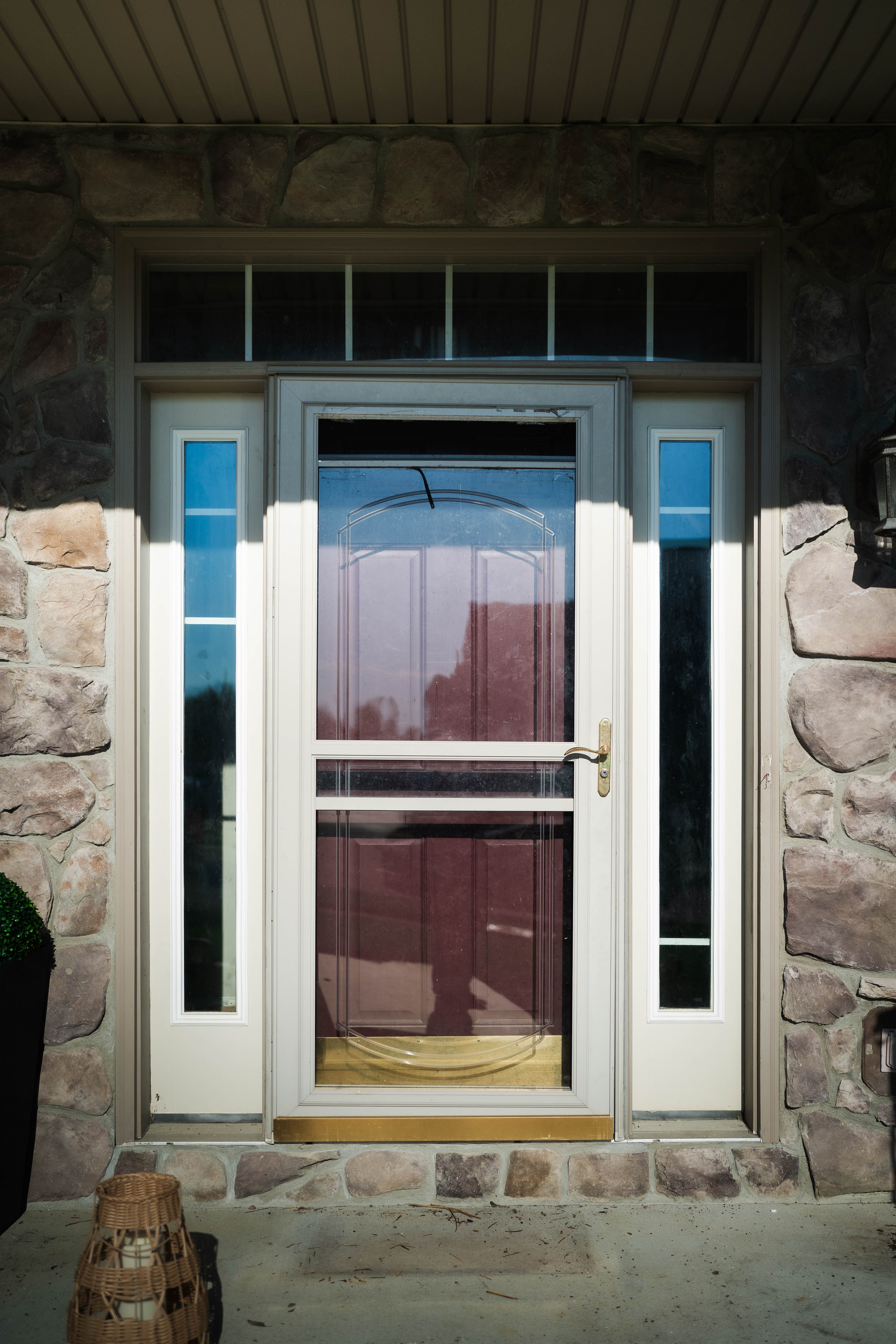 Old patio door before replacement