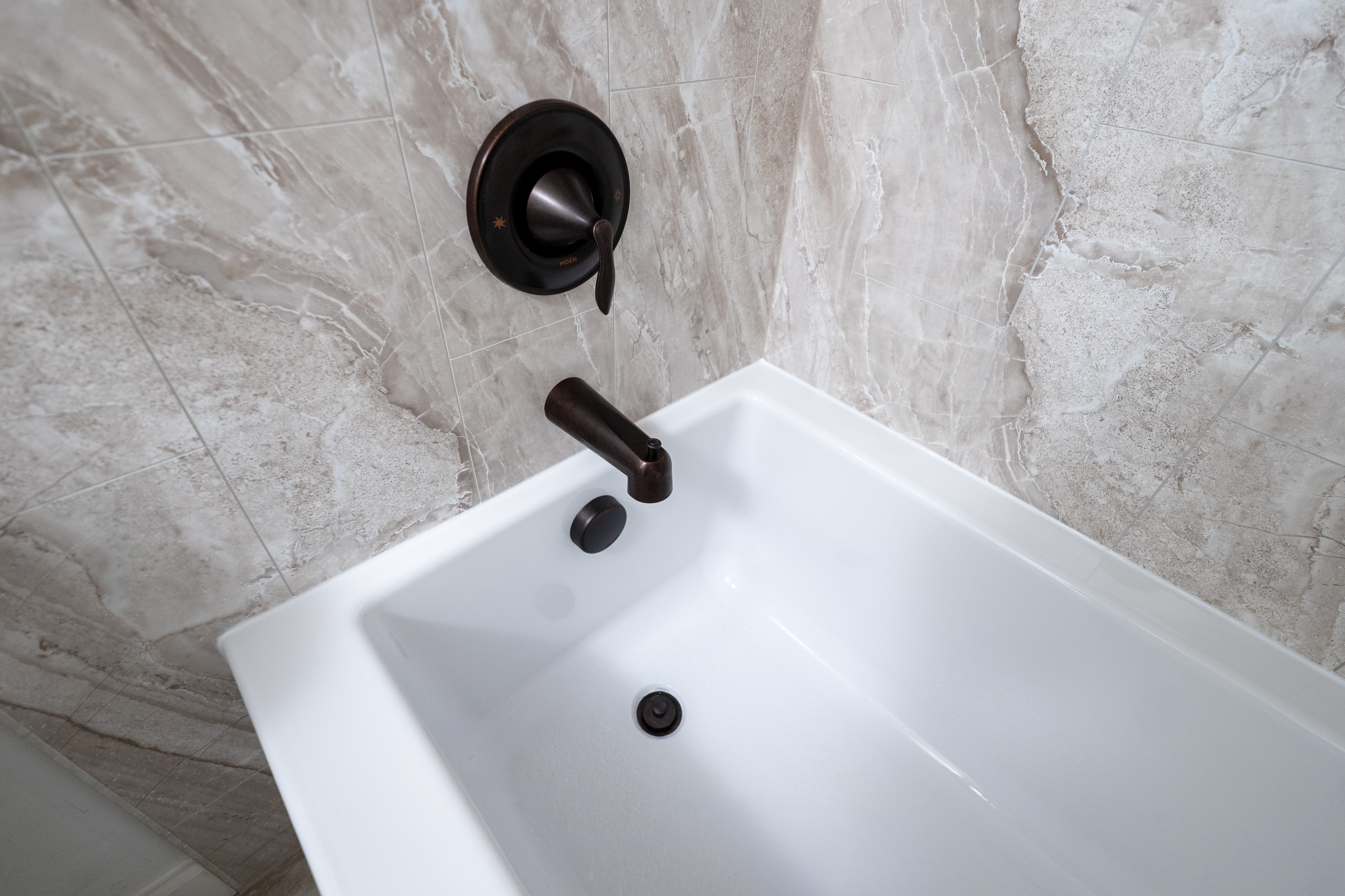 Light toned walk-in shower