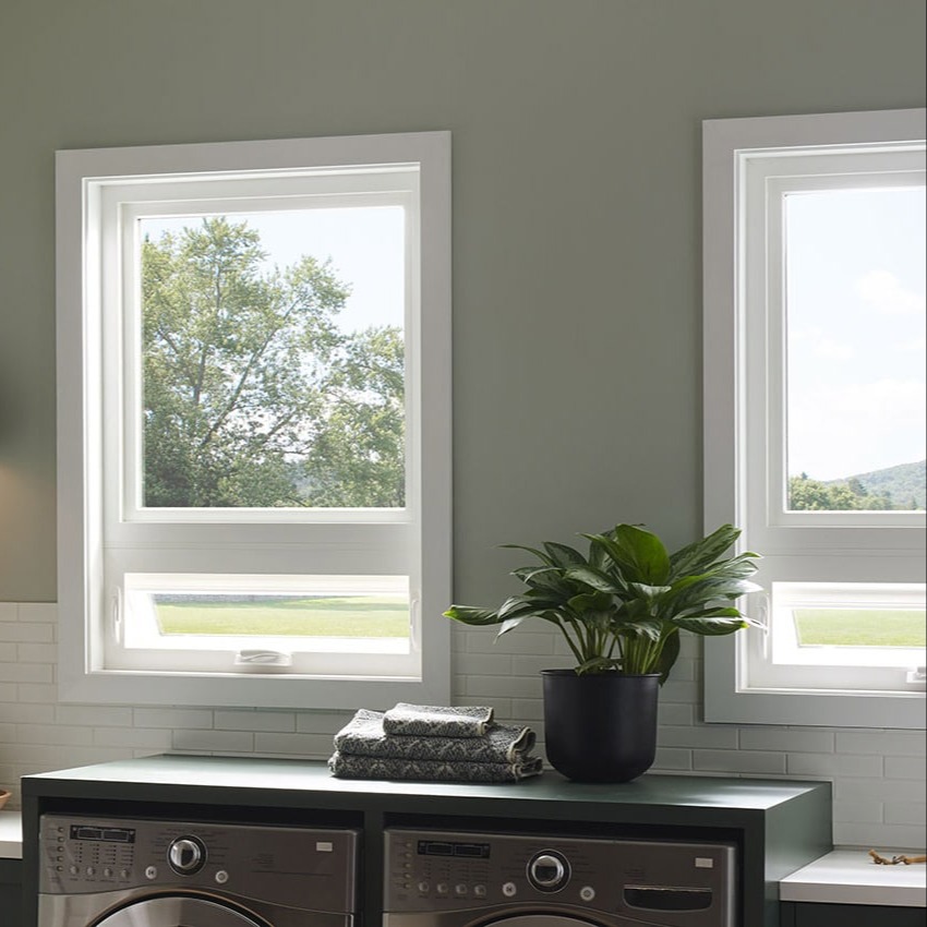 Awning windows above sink