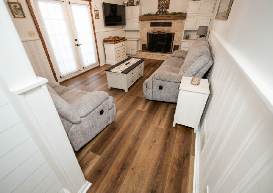 Fiberglass entry door close up