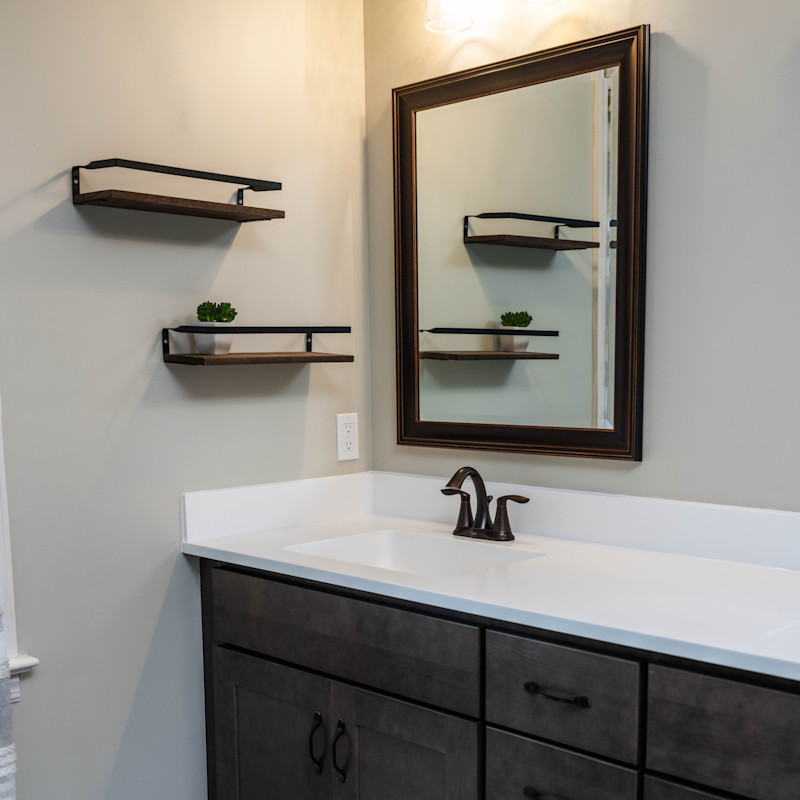 A new bathroom vanity