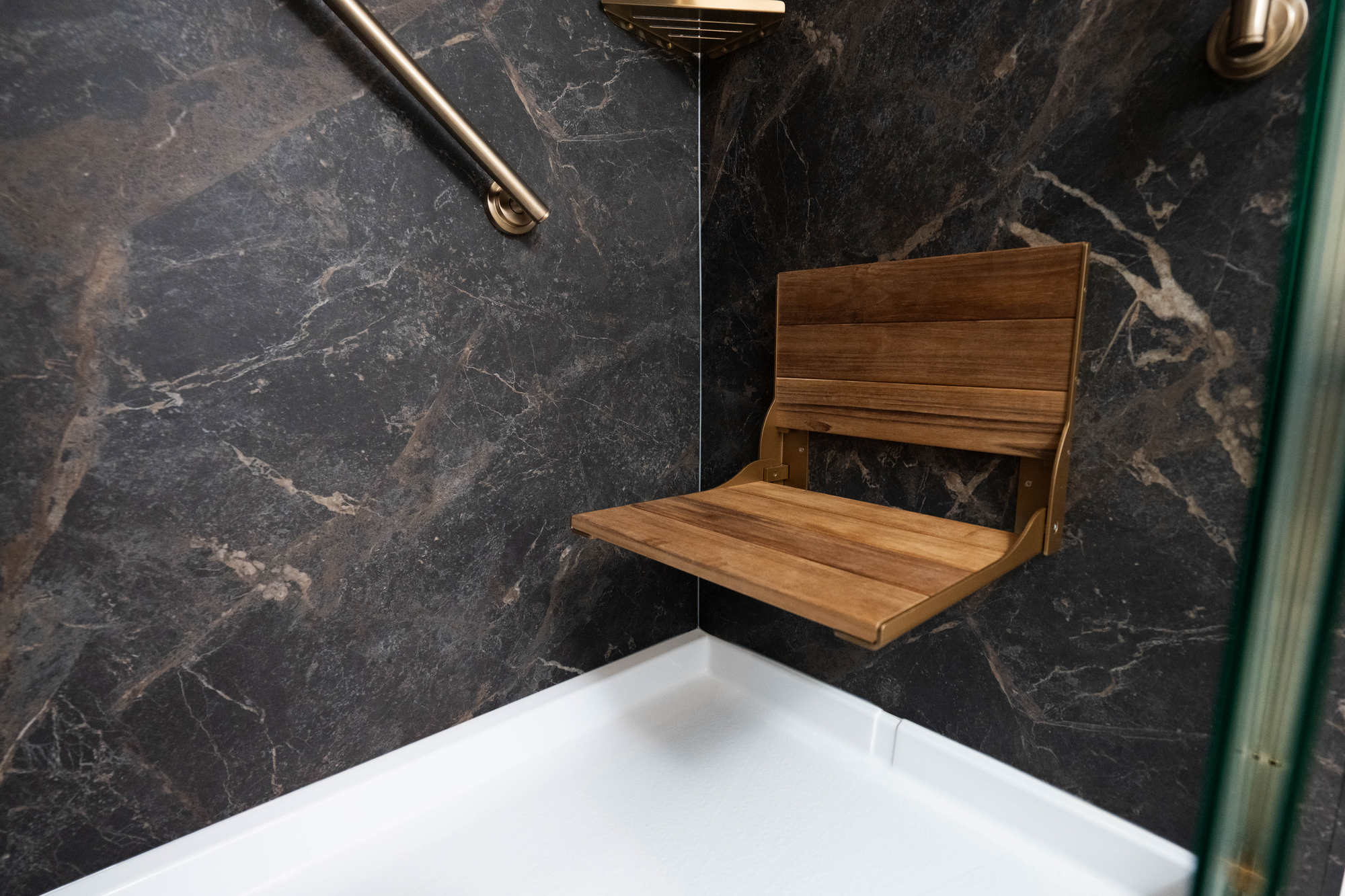 Midnight Bronze Walk-In Shower Details