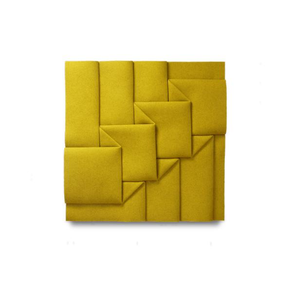 Weber yellow felt abstract folding 