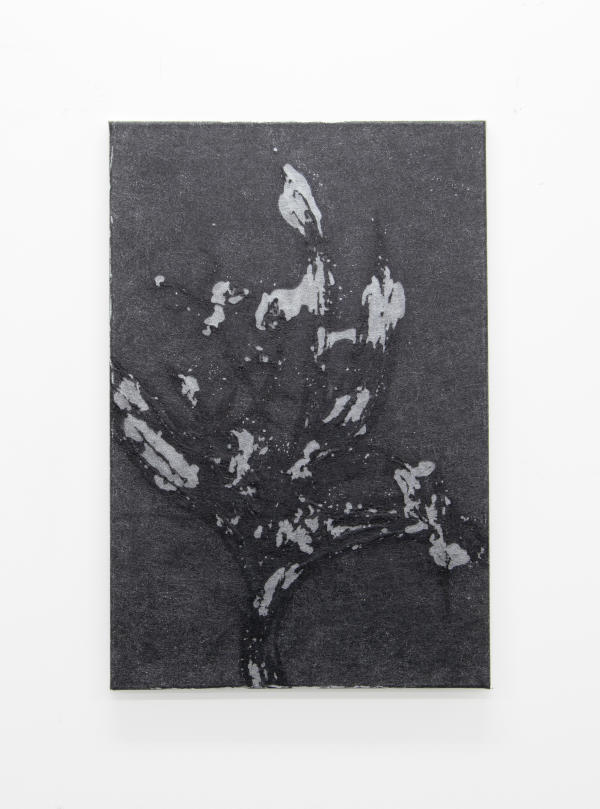 Kragelund black white grey abstract flower canvas 