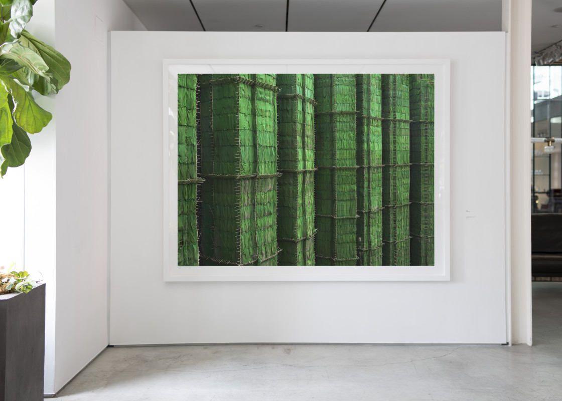 Green Cocoon artwork on wall