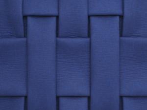 Blue folded felt artwork by Peter Weber