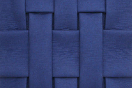 Blue folded felt artwork by Peter Weber