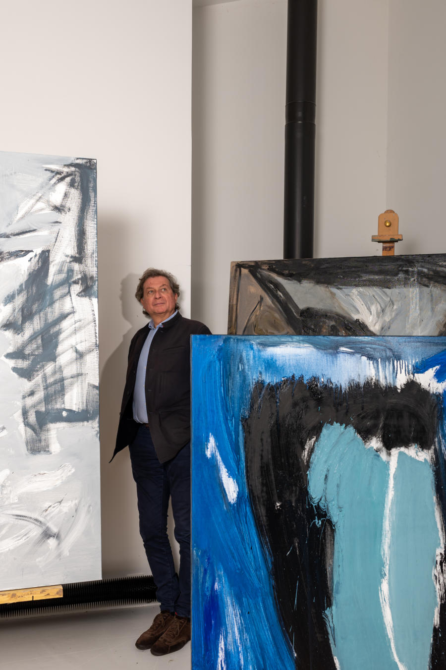 Artist Bruno Moinard in his studio