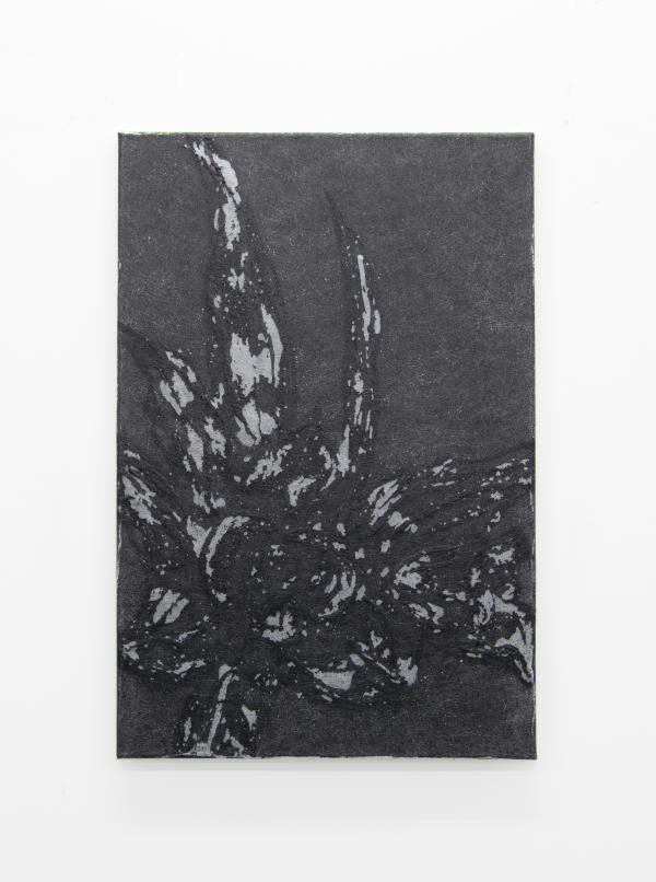 Kragelund canvas fibreglass black white grey abstract flower  