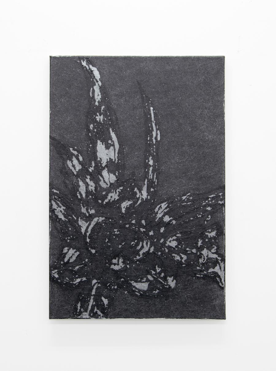 Kragelund canvas fibreglass black white grey abstract flower  