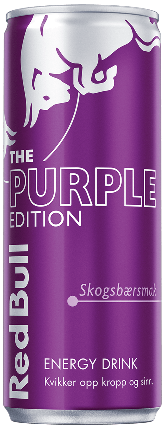 A can of Red Bull Purple Edition