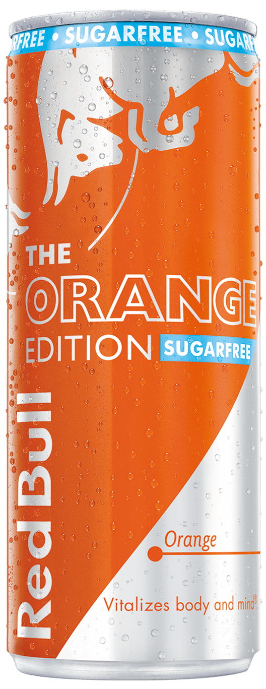 A Can of Red Bull Orange Edition Sugarfree