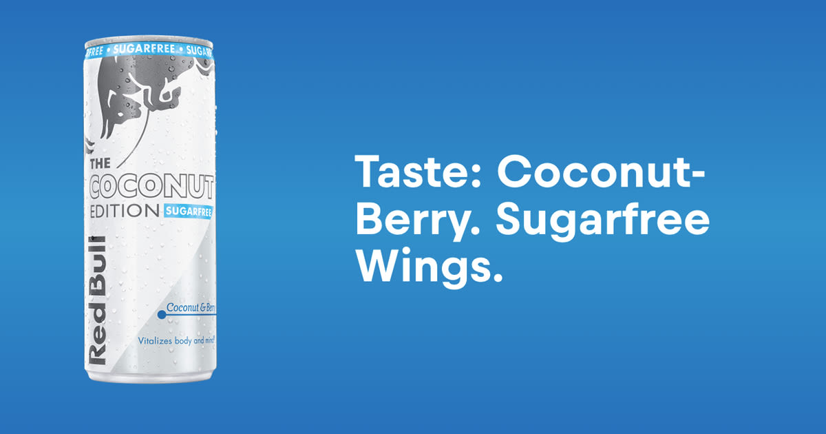 Taste: Coconut-Berry. Sugarfree Wings.