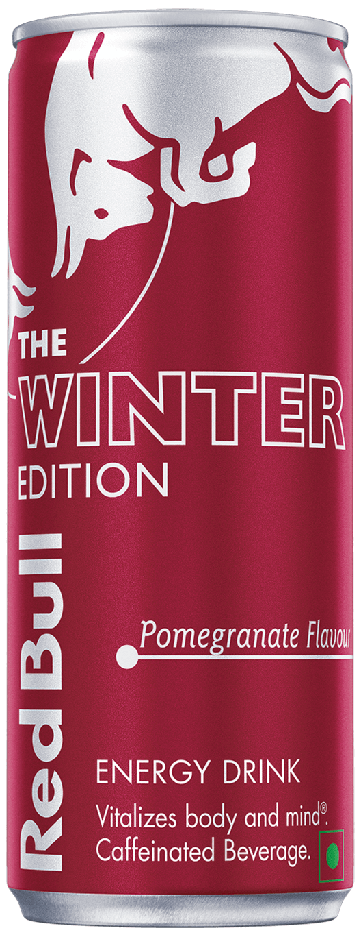 A can of Red Bull Winter Edition Pomegranate