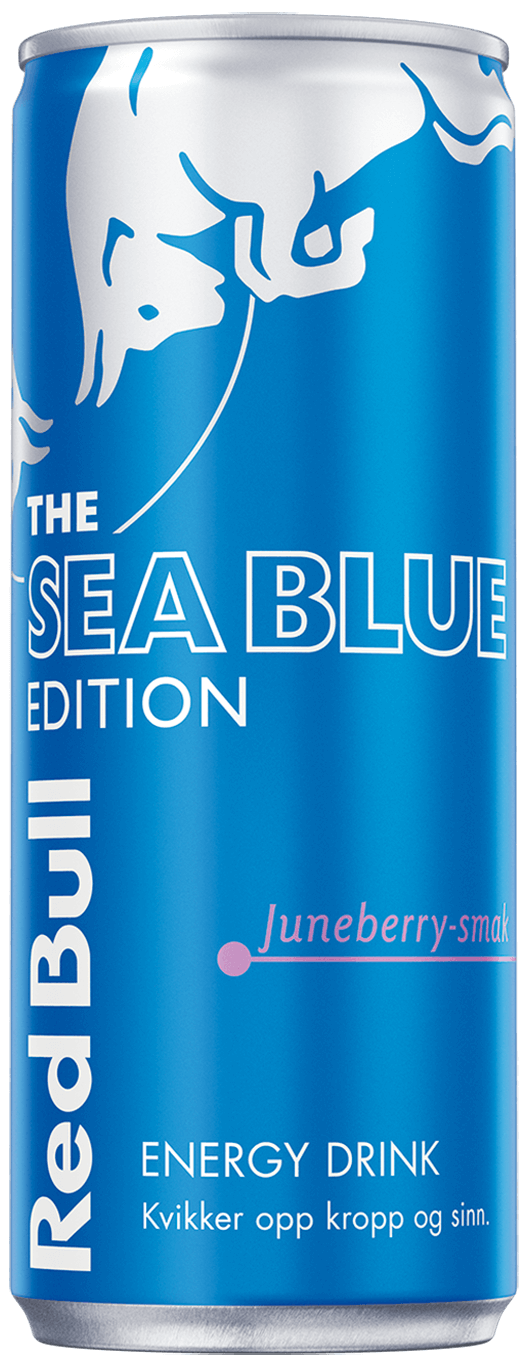 A can of Red Bull Sea Blue Edition