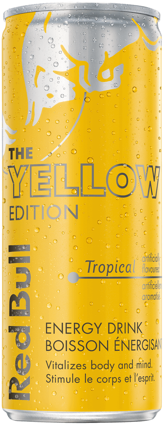 Packshot of Red Bull Yellow Tropical Edition