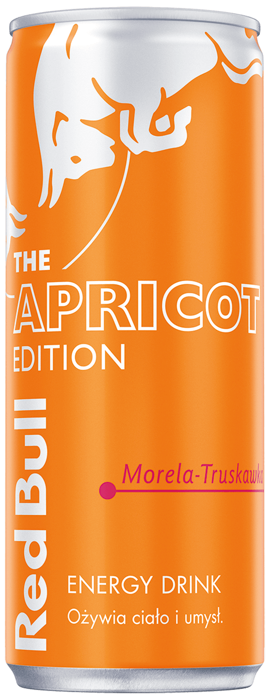 A can of Red Bull Apricot Edition
