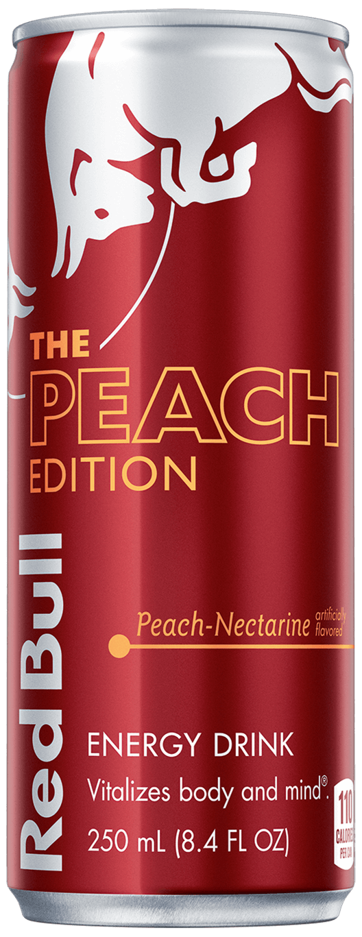 Packshot of Red Bull Peach Edition