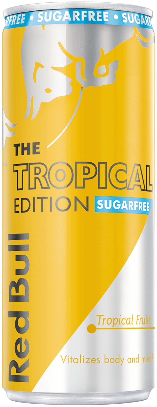 Packshot of Red Bull Tropical Sugarfree Edition