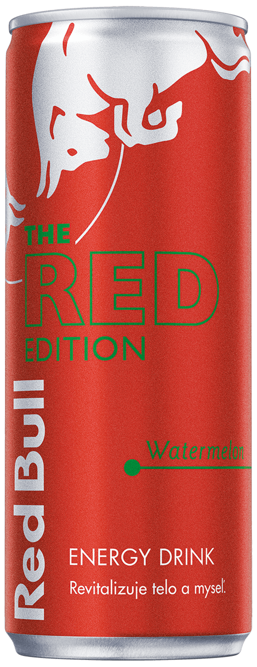 A can of red Bull Red Edition