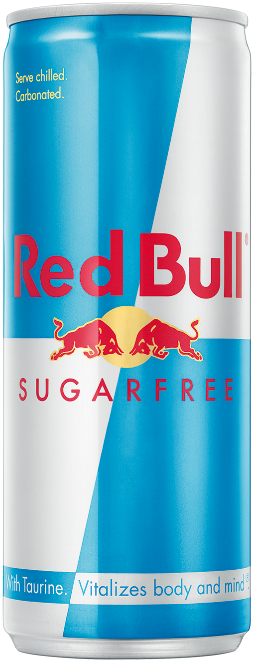 Packshot of Red Bull Sugarfree Energy Drink