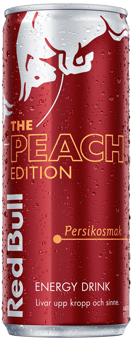 A can of Red Bull Peach Edition
