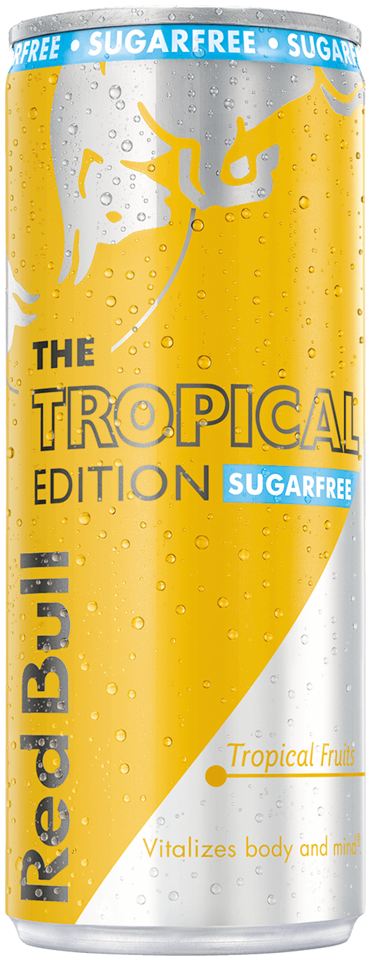 A Can of Red Bull Tropical Edition Sugarfree