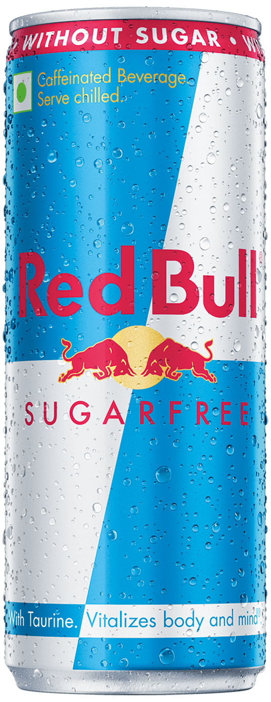 A chilled can of Red Bull Sugarfree