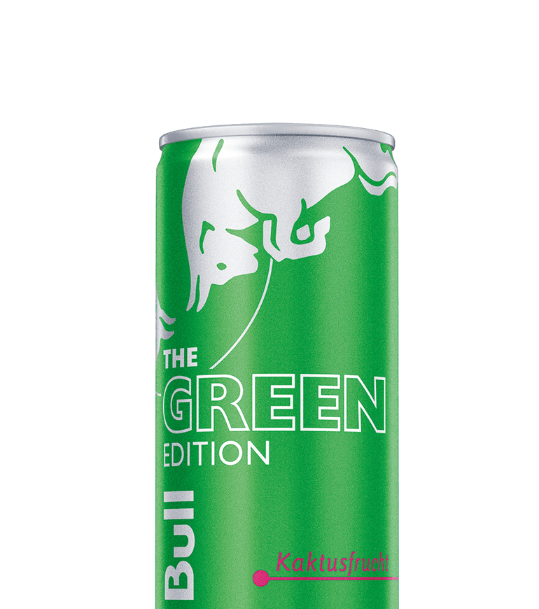 A half can of Red Bull Green Edition