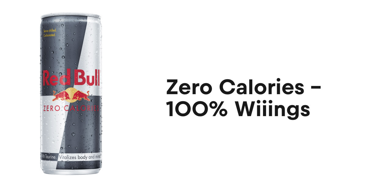 Zero Calories 100 Wiiings Energy Drink Red Bull International Zero Calories 100 Wiiings Energy Drink Red Bull International
