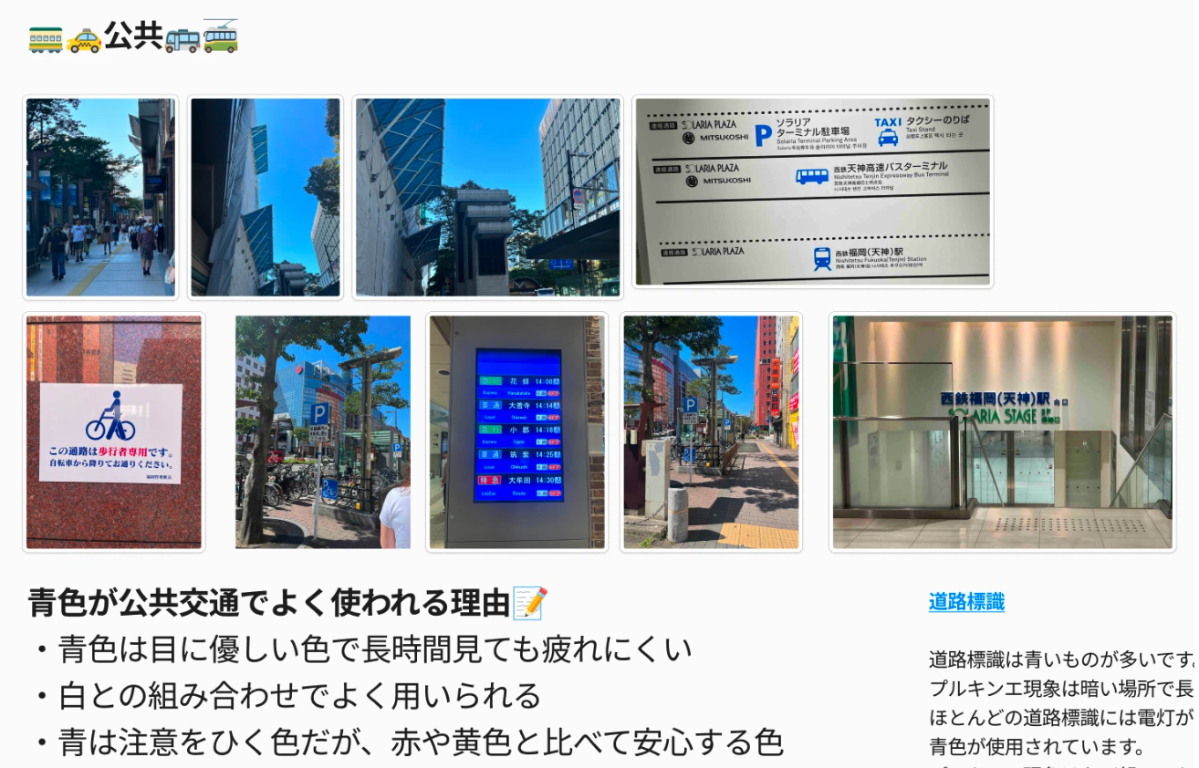 青色の公共サインをまとめた写真