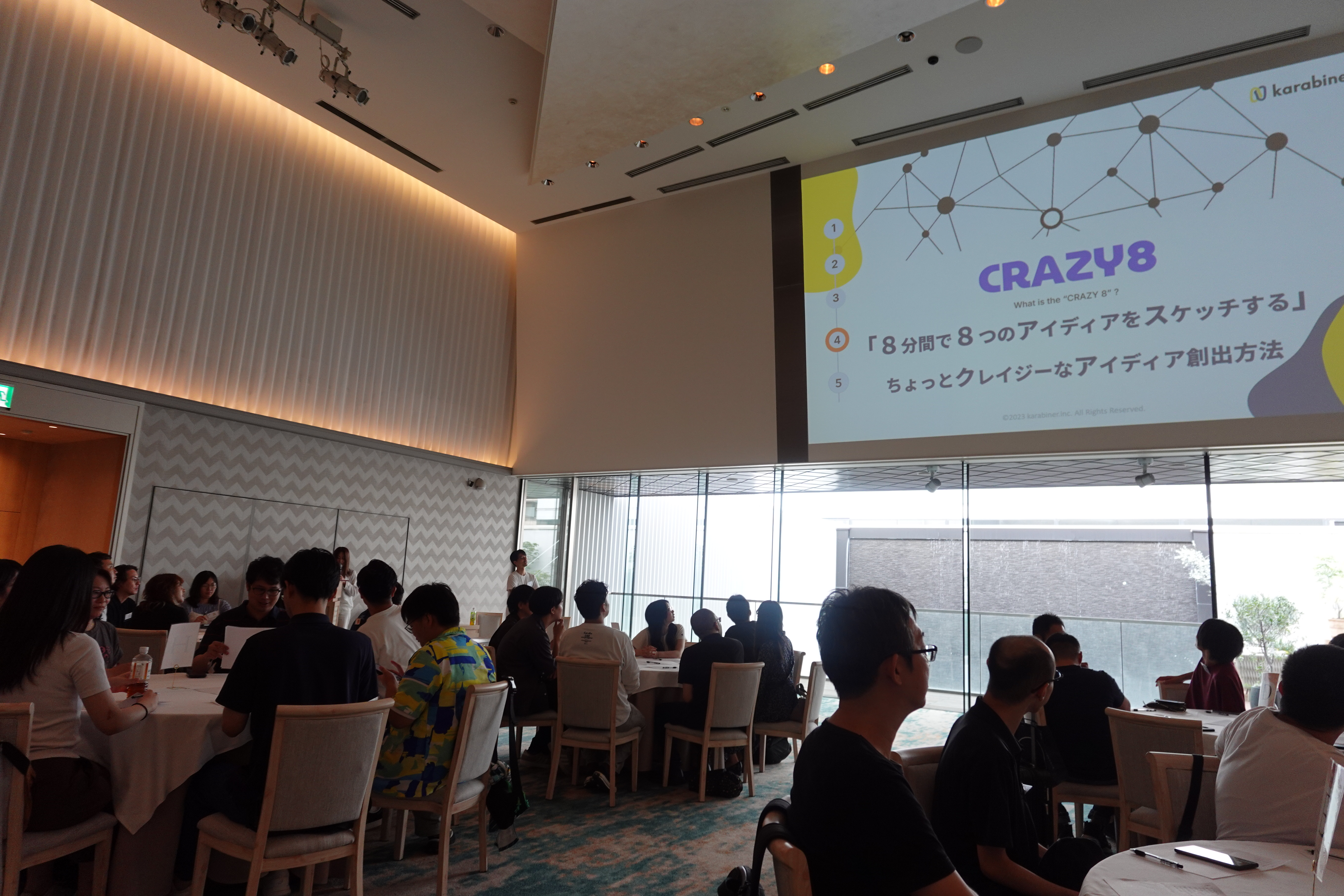 10周年記念で開催されたビジネスワークショップのディスカッションテーマがスクリーンに映し出されている様子２