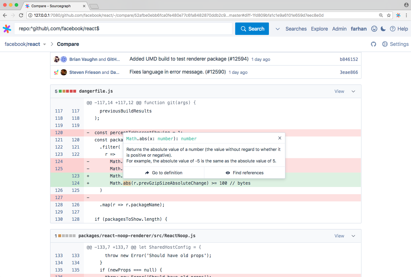 SourcegraphDiff