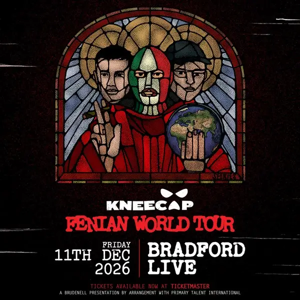 Hero image for homepage featuring Kneecap