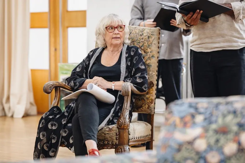 Image preview for Susan Penhaligon in rehearsals for THE MOUSETRAP 75TH ANNIVERSARY UK TOUR, Credit Danny Kaan 2