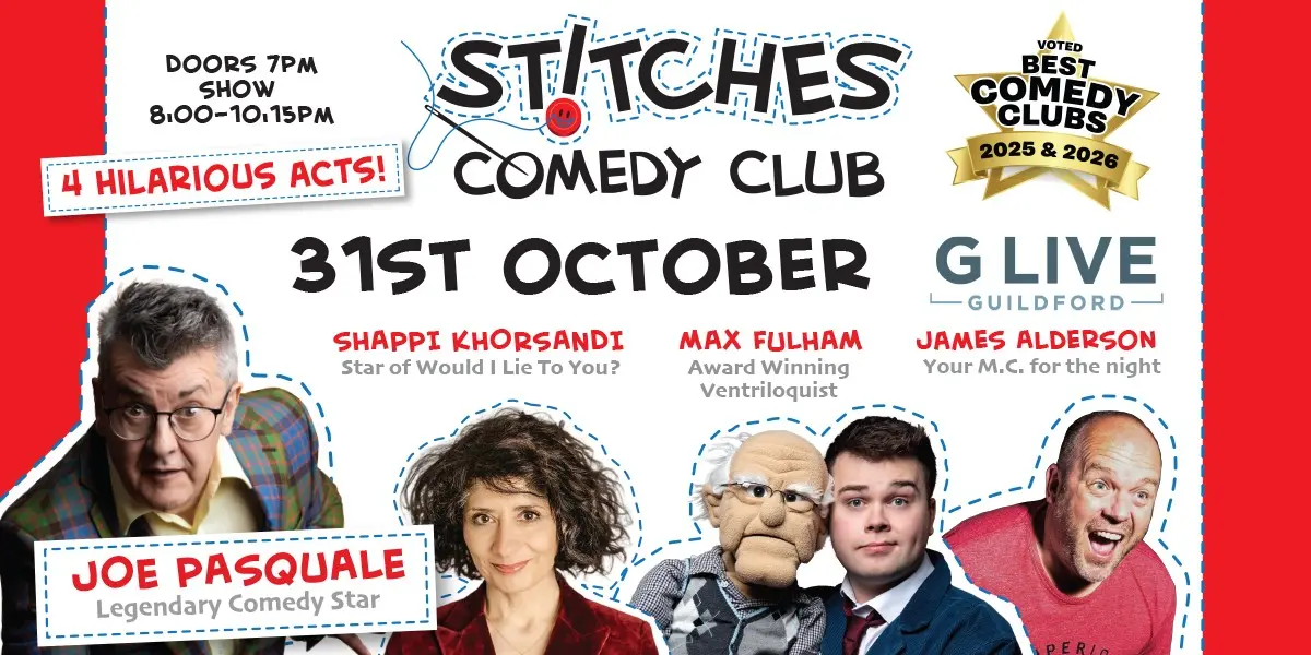 Hero image for Stitches Comedy Club - Shappi Khorsandi, Max Fulham And Joe Pasquale 