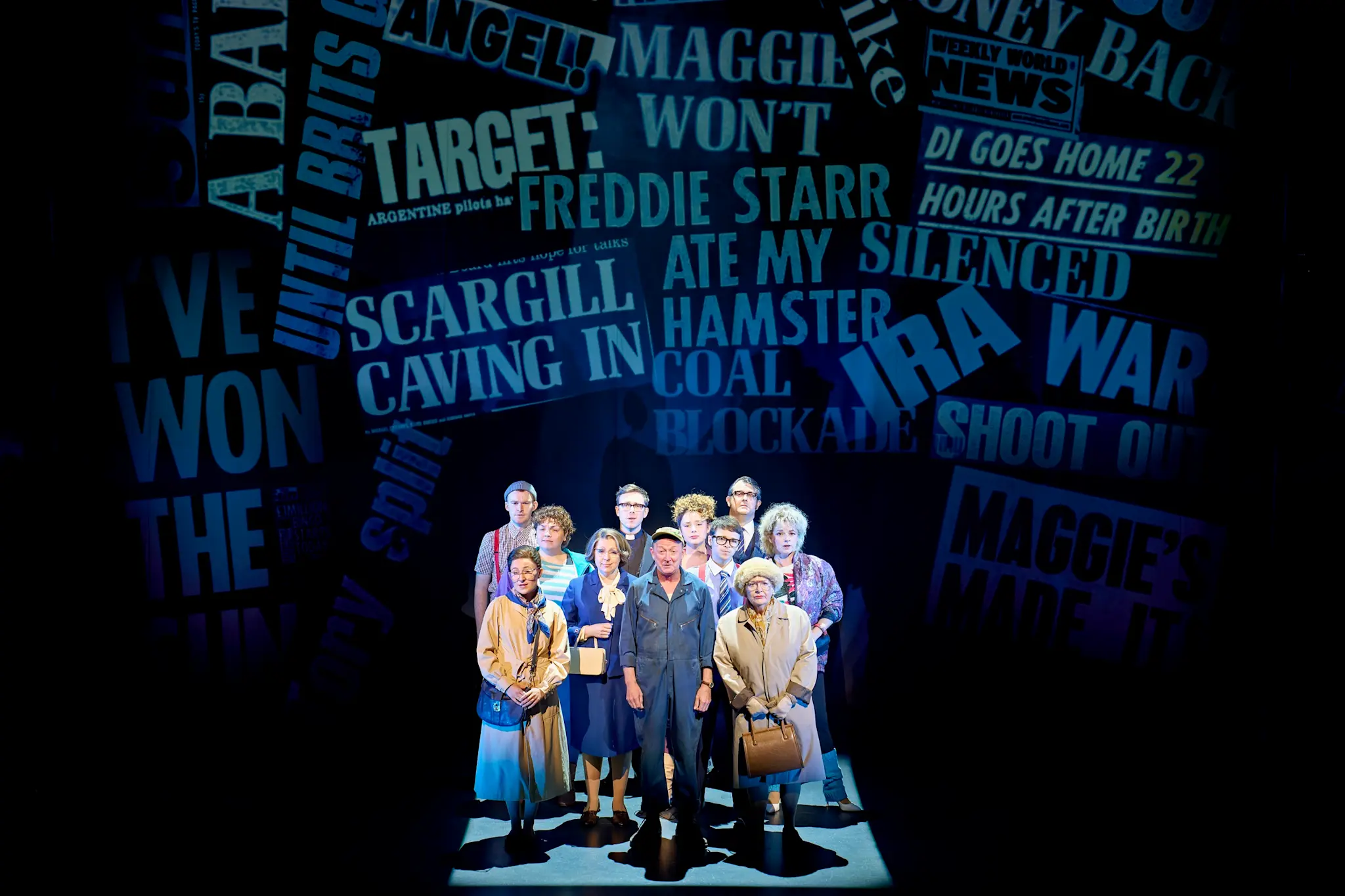 Image preview for The Cast of Pride at the National Theatre. Photo credit Manuel Harlan