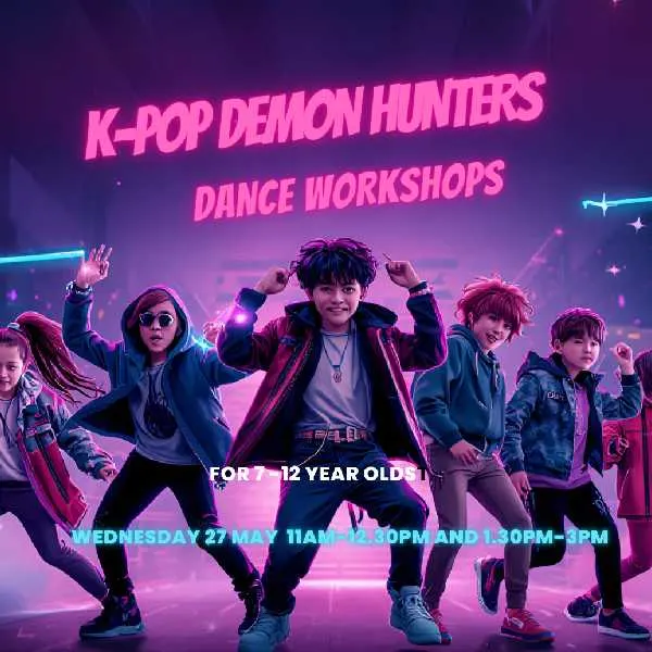 Event card thumbnail image for K-Pop Demon Hunters Dance Workshop