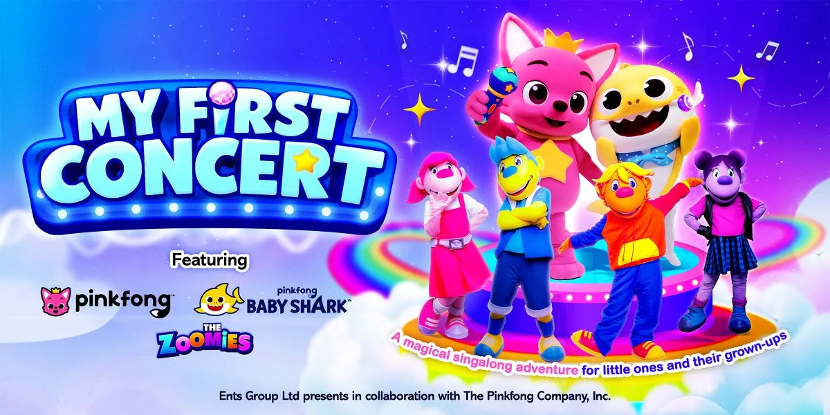 Event card hero image for 'My First Concert' Featuring Baby Shark, Pinkfong & The Zoomies 
